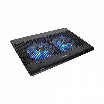 Suporte para Notebook Thermaltake Massive 14 - até 17 Notebook Acessórios - Suporte para Notebook Thermaltake Massive 14 - até 17" - 2 Coolers 140mm - com LED - CL-N001-PL14BU-A