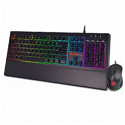 Kit Teclado e Mouse Gamer Thermaltake Challenger Elite - Ergonômico - 3200dpi - RGB Kit Teclado e Mouse - Kit Teclado e Mouse Gamer Thermaltake Challenger Elite - Ergonômico - 3200dpi - RGB
