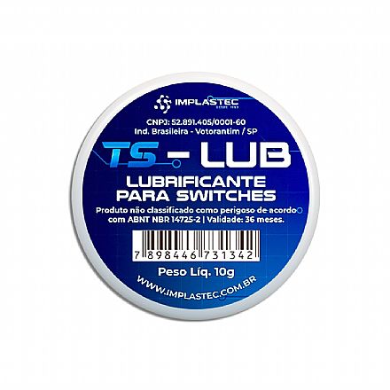 Lubrificante Implastec Graxa de Silicone - Para Switches Mecânicos e Engrenagens de Precisão - 10g Ferramenta - Lubrificante Implastec Graxa de Silicone - Para Switches Mecânicos e Engrenagens de Precisão - 10g