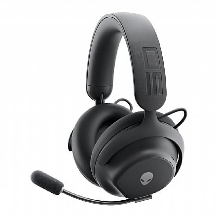 Headset Gamer sem Fio Dell Alienware Dark Side of the Moon - Drivers 50mm - Bluetooth 5.3 ou 2.4GHz - ANC - PRO-HS-G-DEAM Fone de Ouvido - Headset Gamer sem Fio Dell Alienware Dark Side of the Moon - Drivers 50mm - Bluetooth 5.3 ou 2.4GHz - ANC - PRO-HS-G-DEAM