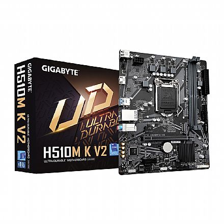 Placa Mãe Gigabyte H510M K V2 (LGA 1200 - DDR4 2933) - Chipset Intel H510M - USB 3.2 - Slot M.2 - Micro ATX Placa Mãe para Intel - Placa Mãe Gigabyte H510M K V2 (LGA 1200 - DDR4 2933) - Chipset Intel H510M - USB 3.2 - Slot M.2 - Micro ATX
