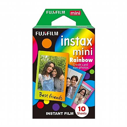 Filme Fujifilm para Instax Mini - Rainbow - 10 Fotos Câmera Digital - Filme Fujifilm para Instax Mini - Rainbow - 10 Fotos