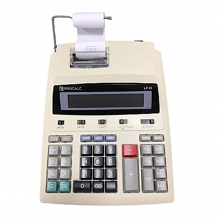 Calculadora Profissional Procalc - 12 digítos - Impressão Térmica - Bivolt - Branca - LP45 - Ideal para uso avançado Suprimentos - Calculadora Profissional Procalc - 12 digítos - Impressão Térmica - Bivolt - Branca - LP45 - Ideal para uso avançado