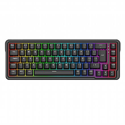 Teclado Mecânico Gamer Redragon Nova Magnetic - ABNT2 - 8000Hz - RGB - Formato 65% - Switch Redragon UltraMag - K709RGB-M Teclado - Teclado Mecânico Gamer Redragon Nova Magnetic - ABNT2 - 8000Hz - RGB - Formato 65% - Switch Redragon UltraMag - K709RGB-M
