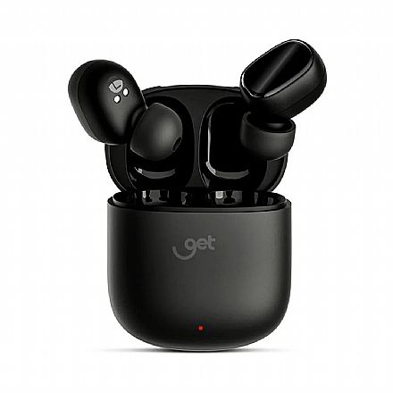 Fone de Ouvido Bluetooth Earbud Get TWS DROP - Resistente a Respingos - Carregamento Rápido - Preto - 71834 Fone de Ouvido - Fone de Ouvido Bluetooth Earbud Get TWS DROP - Resistente a Respingos - Carregamento Rápido - Preto - 71834