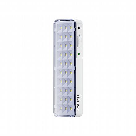 Luminária de Emergência com 30 LEDS - Bivolt - 1W - Até 4 horas de autonomia - Intelbras 4630013 Iluminação & Elétricos - Luminária de Emergência com 30 LEDS - Bivolt - 1W - Até 4 horas de autonomia - Intelbras 4630013