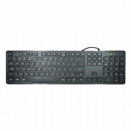 Teclado USB K-Mex KMWG28 - ABNT2 - Preto - KMWG28U0002CBOX Teclado - Teclado USB K-Mex KMWG28 - ABNT2 - Preto - KMWG28U0002CBOX