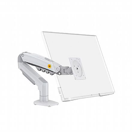 Suporte para Monitor / TV até 30 Suporte de Monitor/TV - Suporte para Monitor / TV até 30" - Articulado de Mesa com pistão a Gás - Rotação, Inclinação e Giro - Padrão VESA - Branco - F80-XE
