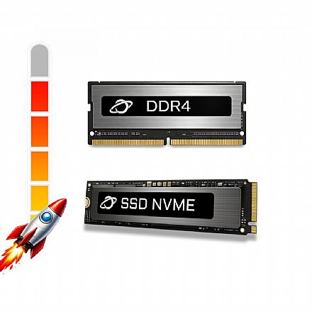 Kit Upgrade - Kit Upgrade Notebook Extreme - SSD 1TB M.2 + Memória 32GB DDR4 - Aumento da velocidade Notebook em até 10x