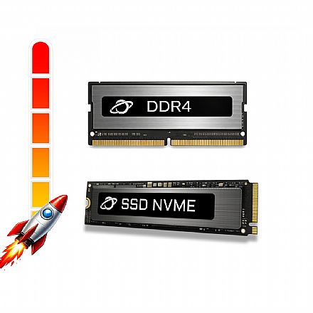 Kit Upgrade - Kit Upgrade Notebook Extreme - SSD 2TB M.2 + Memória 32GB DDR4 - Aumento da velocidade Notebook em até 10x