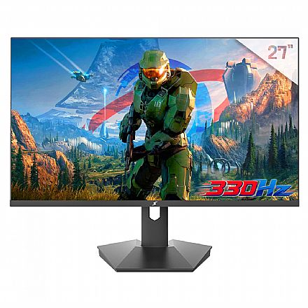 Monitor Gamer 27 Monitor - Monitor Gamer 27" SuperFrame VisionX - 4K UHD 165Hz / Full HD 330Hz - Painel IPS - 0.5ms - HDMI/DisplayPort - SFVXFB-27330-DM-PRO