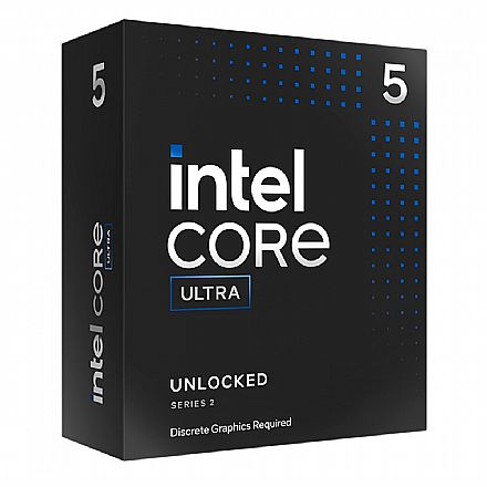 Intel® Core Ultra 5 245KF - LGA 1851 - 4.2GHz (Turbo 5.2GHz) - Cache 24MB - Arrow Lake - BX80768245KF Processador Intel - Intel® Core Ultra 5 245KF - LGA 1851 - 4.2GHz (Turbo 5.2GHz) - Cache 24MB - Arrow Lake - BX80768245KF