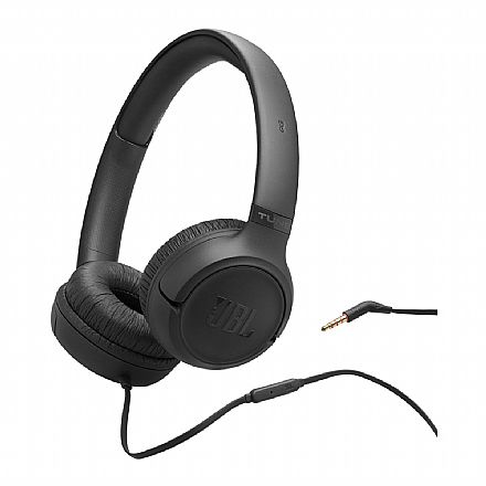 Fone de Ouvido JBL Tune T530 - Pure Bass - com Microfone - Conector P3 - Preto - JBLT530BLK Fone de Ouvido - Fone de Ouvido JBL Tune T530 - Pure Bass - com Microfone - Conector P3 - Preto - JBLT530BLK