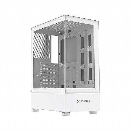 Gabinete Gamer Aquário Fortrek Cristal - Vidro Temperado - ATX - Branco - 86947 Gabinete - Gabinete Gamer Aquário Fortrek Cristal - Vidro Temperado - ATX - Branco - 86947