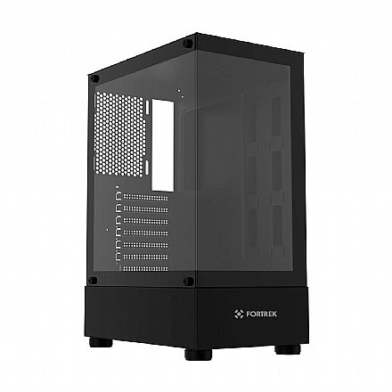 Gabinete Gamer Aquário Fortrek Cristal - Vidro Temperado - ATX - Preto - 86948 Gabinete - Gabinete Gamer Aquário Fortrek Cristal - Vidro Temperado - ATX - Preto - 86948
