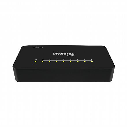 Switch 8 portas Intelbras S1108F - 100Mbps - LAN PoE Passivo - 4760117 Rede Switch - Switch 8 portas Intelbras S1108F - 100Mbps - LAN PoE Passivo - 4760117