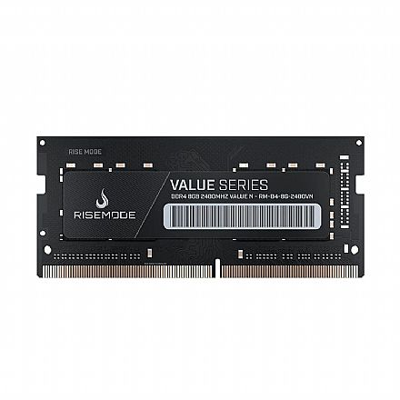 Memória SODIMM 8GB DDR4 2400MHz Rise Mode - para Notebook - CL17 - RM-D4-8G-2400VN Memória para Notebook - Memória SODIMM 8GB DDR4 2400MHz Rise Mode - para Notebook - CL17 - RM-D4-8G-2400VN