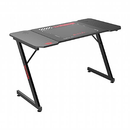 Mesa Gamer Redragon - 120 x 60cm - Iluminação RGB - Mousepad Incluso - Fibra de Carbono - Preta - GD-1102E-S Móveis - Mesa Gamer Redragon - 120 x 60cm - Iluminação RGB - Mousepad Incluso - Fibra de Carbono - Preta - GD-1102E-S