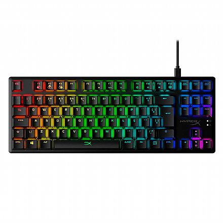 Teclado Mecânico Gamer HyperX Alloy Origins Core - Switch HyperX Red - ABNT2 - TKL - Iluminação RGB - HX-KB6RDX-BR Teclado - Teclado Mecânico Gamer HyperX Alloy Origins Core - Switch HyperX Red - ABNT2 - TKL - Iluminação RGB - HX-KB6RDX-BR