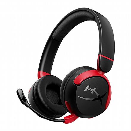 Headset Gamer sem Fio HyperX Cloud Mini - Bluetooth - Bateria 25h - Design Compacto - Preto - 7G8F1AA Fone de Ouvido - Headset Gamer sem Fio HyperX Cloud Mini - Bluetooth - Bateria 25h - Design Compacto - Preto - 7G8F1AA