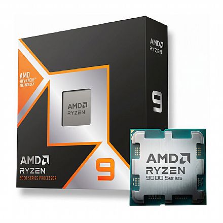 AMD Ryzen 9 9900X3D - 24 Threads - 4.4GHz (5.5GHz Turbo) - Cache 128MB - AM5 - TDP 120W - Radeon™ Graphics - 100-100001368WOF Processador AMD - AMD Ryzen 9 9900X3D - 24 Threads - 4.4GHz (5.5GHz Turbo) - Cache 128MB - AM5 - TDP 120W - Radeon™ Graphics - 100-100001368WOF