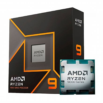 AMD Ryzen 9 9950X - 16 Núcleos - 32 Threads - 4.3GHZ (Turbo 5.7GHZ) - Cache 64MB - AM5 - TDP 170W - 100-100001277WOF Processador AMD - AMD Ryzen 9 9950X - 16 Núcleos - 32 Threads - 4.3GHZ (Turbo 5.7GHZ) - Cache 64MB - AM5 - TDP 170W - 100-100001277WOF