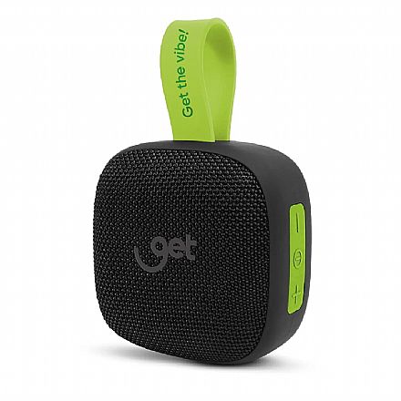 Caixa de Som Portátil Bluetooth Get Connect - 10W - TWS - Até 8h Reprodução - IPX6 - Microfone - Preta - 72562 Caixa de Som - Caixa de Som Portátil Bluetooth Get Connect - 10W - TWS - Até 8h Reprodução - IPX6 - Microfone - Preta - 72562