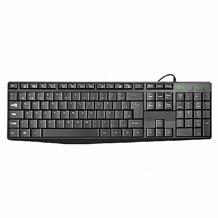 Teclado USB K-Mex KBX128 - ABNT2 - Preto Teclado - Teclado USB K-Mex KBX128 - ABNT2 - Preto