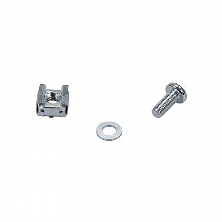 Kit Porca Gaiola, Parafuso e Arruela M5 para Rack - Intelbras KPP100 Servidor - Kit Porca Gaiola, Parafuso e Arruela M5 para Rack - Intelbras KPP100