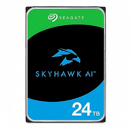 HD 24TB SATA - 7200RPM - 512MB Cache - Seagate SkyHawk AI Surveillance - ST24000VE002 - Ideal para Vigilância HD (Disco Rígido) - HD 24TB SATA - 7200RPM - 512MB Cache - Seagate SkyHawk AI Surveillance - ST24000VE002 - Ideal para Vigilância