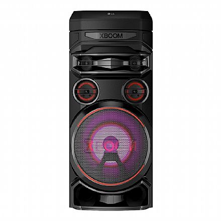 Caixa de Som - Torre de Som LG XBOOM RNC7 - Bluetooth - 230W - Função Karaokê e DJ - Iluminação RGB - Preta - RNC7.ABRALLC