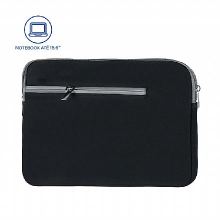 Mochila / Bolsas - Case para Notebook 15.6" Multilaser - Neoprene - Preto e Cinza - BO400