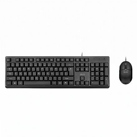 Kit Teclado e Mouse USB Multilaser CF600 Silent - ABNT2 - Preto - TC609 Kit Teclado e Mouse - Kit Teclado e Mouse USB Multilaser CF600 Silent - ABNT2 - Preto - TC609