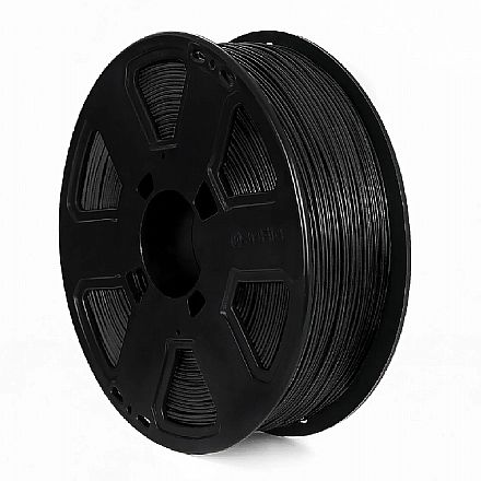 Filamento 3D - Filamento Para Impressora 3D - ABS Premium Preto Ebony - 1Kg - 1,75mm - 3D Fila ABS221753