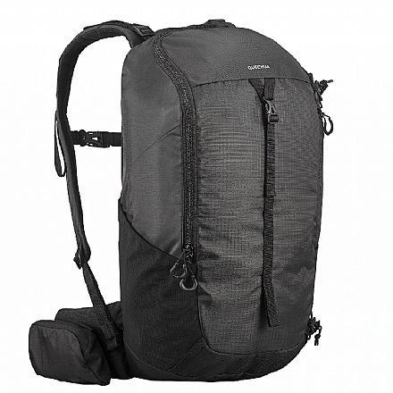 Mochila Quechua MH100 - para Trilha - Resistente a Água - 20L - Preta - 8649476 Mochila / Bolsas - Mochila Quechua MH100 - para Trilha - Resistente a Água - 20L - Preta - 8649476