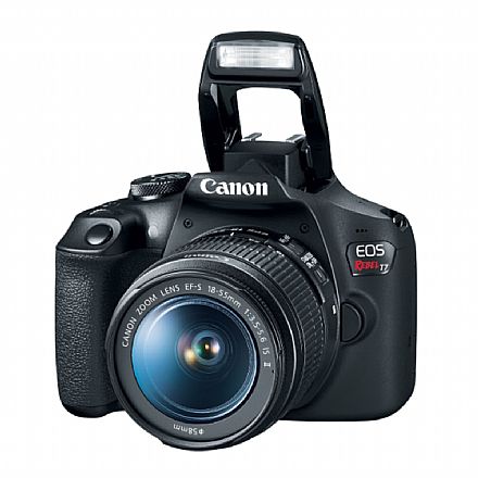 Canon EOS Rebel T7+ com Lente EF-S 18-55 IS II - 24.1 Mega Pixels - Sensor APS-C - DIG!C 4+ - Wi-Fi e NFC - Vídeo Full HD - 2727C143AA Câmera Digital - Canon EOS Rebel T7+ com Lente EF-S 18-55 IS II - 24.1 Mega Pixels - Sensor APS-C - DIG!C 4+ - Wi-Fi e NFC - Vídeo Full HD - 2727C143AA