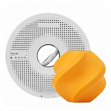 Filamento 3D - Filamento Para Impressora 3D - PLA LITE Laranja Fosco - 1Kg - 1,75mm - Bambu Lab A18-A1-1.75-1000-SPL