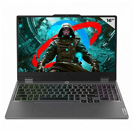 Notebook - Notebook Gamer Lenovo LOQ 83KHS00300 - Intel i5 13450HX, RAM 16GB, SSD 512GB, GeForce RTX 4050, Tela 15.6" Full HD 144Hz, Windows 11 Professional