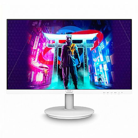 Monitor - Monitor 21.5" Philips 221V8LBW3 - Full HD - VA - 120Hz - 4ms - Adaptive Sync - Vesa - VGA/HDMI - Branco - 221V8LBW3/57