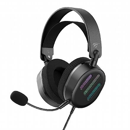 Headset Gamer Havit H2038U - Drivers 50mm - Som 7.1 - USB - Preto - HVGMH-H2038U-BK Fone de Ouvido - Headset Gamer Havit H2038U - Drivers 50mm - Som 7.1 - USB - Preto - HVGMH-H2038U-BK