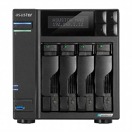 Storage / Case / Dockstation - Storage NAS Asustor AS6704T V2 - Nuvem Pessoal Privada - 2 x 5 GbE - 4 Slots M.2 NVMe - 4 baias SATA
