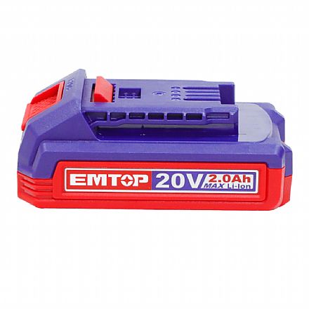 Ferramenta - Bateria Recarregável Emtop 20V 2Ah - Compatível com ferramentas Emtop P20S - EBPK20011