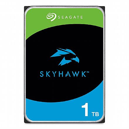 HD (Disco Rígido) - HD 1TB SATA - 5400RPM - 256MB Cache - Seagate Surveillance SkyHawk - ST1000VX013 - Ideal para Vigilância
