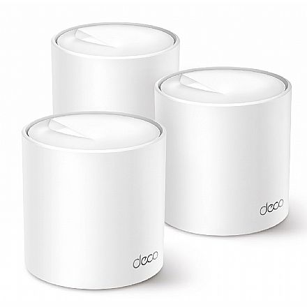 Roteador Wi-Fi TP-Link Deco X50 - Kit 3 Unidades - Wi-Fi 6 - Gigabit - AX3000 - Tecnologia MESH Roteador, Repetidor & Acess Point - Roteador Wi-Fi TP-Link Deco X50 - Kit 3 Unidades - Wi-Fi 6 - Gigabit - AX3000 - Tecnologia MESH