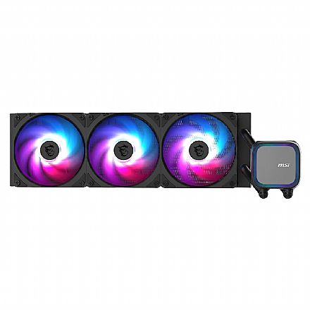 Water Cooler MSI MAG Coreliquid A13 ARGB (AMD / Intel) - 360mm - Iluminação ARGB - Preto - 3067ZWDA11-L80 Water Cooler - Water Cooler MSI MAG Coreliquid A13 ARGB (AMD / Intel) - 360mm - Iluminação ARGB - Preto - 3067ZWDA11-L80