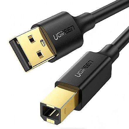 Cabo USB para Impressora - AM/BM - Versão 2.0 High Speed - 2 metros - Ugreen US135 - 20847 Cabo & Adaptador - Cabo USB para Impressora - AM/BM - Versão 2.0 High Speed - 2 metros - Ugreen US135 - 20847