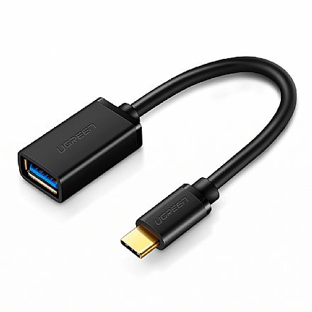 Cabo Adaptador Conversor USB-C para USB 3.0 Fêmea - 15cm - Ugreen US154 - 30701 Cabo & Adaptador - Cabo Adaptador Conversor USB-C para USB 3.0 Fêmea - 15cm - Ugreen US154 - 30701