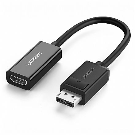 Cabo Adaptador Conversor DisplayPort para HDMI - 25cm - (DisplayPort M x HDMI F) - 4K 60Hz - Ugreen MM137 - 70694 Cabo & Adaptador - Cabo Adaptador Conversor DisplayPort para HDMI - 25cm - (DisplayPort M x HDMI F) - 4K 60Hz - Ugreen MM137 - 70694
