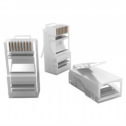 Conector Macho RJ45 Cat 5e - Furukawa Soho Plus - Pacote com 10 Unidades - 35050291 Acessórios para rede - Conector Macho RJ45 Cat 5e - Furukawa Soho Plus - Pacote com 10 Unidades - 35050291