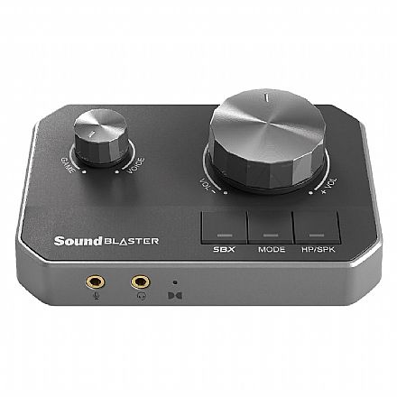 Placa de Som - Placa de Som Externa USB Creative Sound Blaster G8 - 32bits/384kHz - Para PS5, PS4, Xbox, Switch, PC e MAC - 70SB190000000